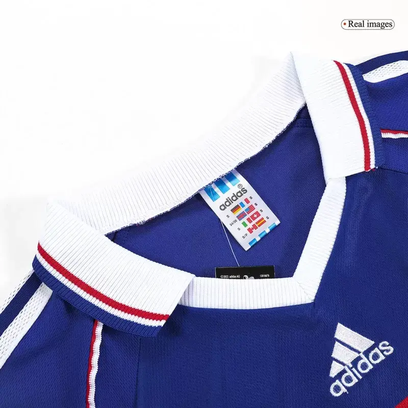 Miniatura: Men's Retro 1998 World Cup ZIDANE #10 France Home Soccer Jersey Shirt