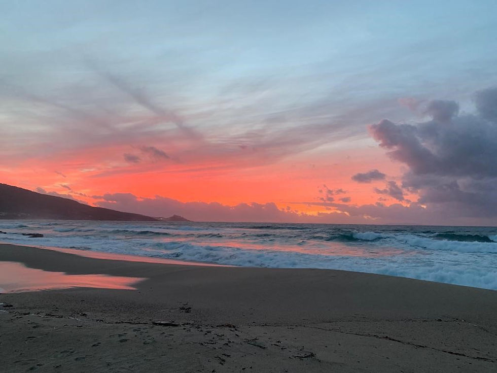 Coucher de soleil sur notre plage
