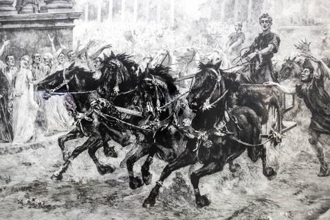 Illustration of roman chariot