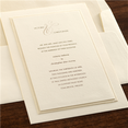 Invitation HER-ERQ-Z

Cream 130# Cover (Top Layer)

Stardream Opal Cover previously called Pearl,  1/8" reveal  (Middle Layer) 

Cream 130# Cover, 1/2" reveal  (Bottom Layer)

Espresso Thermography previously called Mink (Wording)

Espresso Thermography at 25% (Motif)

5.25" x 7.75" (A8, Classic Card Size)

 

 

Cream A8 Square Flap Envelope (optional colors and flaps)

Envelope Liner (optional) - Stardream Opal Text previously called Pearl

Return Addressing (optional)

Digital Guest Addressing (optional)