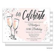 Bonnie Marcus Collection Bubbly Birthday Party Invitation Pink
