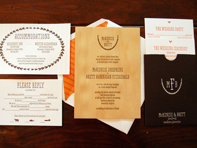 Invitation   DFP1403I

Maple Wood Cover (Top Layer) 

Espresso Letterpress (Wording)

Spice Cover replaces Pumpkin shown (Bottom Layer)

5" x 7" (A7, Classic Card Size)

 

 

Envelope   DFP1403IE

Letterpress White A7 Pointed Flap Envelope

Envelope Liner (optional)  P236 digitally printed on Spice Text (replaces Pumpkin shown)

Return Addressing (optional)  Espresso Letterpress

Digital Guest Addressing (optional) 

 

-Our line offers many customizing options with which your own unique vision can come to life!  Know that our talented team of designers will combine beautiful aesthetics, impeccable typesetting and press knowledge to assure your printed pieces are stunning!