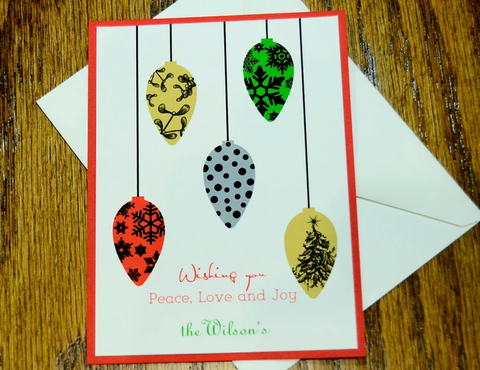 Holiday Greetings and Christmas Cards
Send warm and personal season’s greetings with our handcrafted holiday cards.

Choose one of our ready-to-print Christmas or Hanukkah card themes, or design your own.
Add printed or mounted photos, paper cut-out decorations and more.
Includes envelopes.