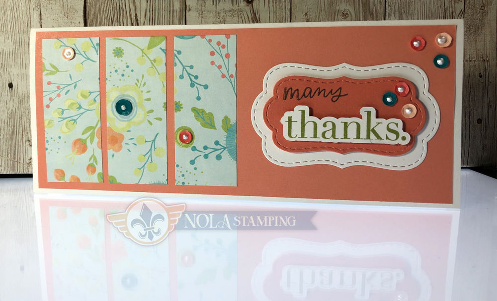 CTMH S2101 Many Thanks Slimline Card