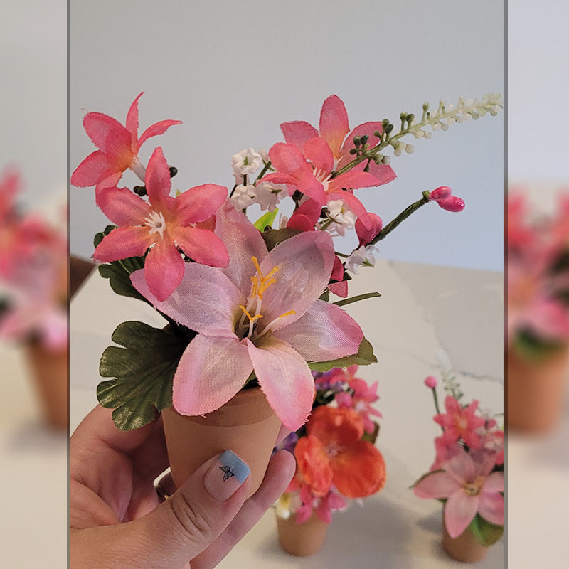 Thumbnail: Set of 3 Mini Artificial Floral Arrangements