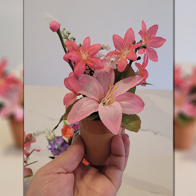 Thumbnail: Set of 3 Mini Artificial Floral Arrangements