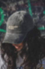 grey dad hat at 45 degree view
