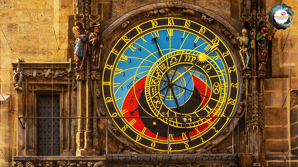 Direct view of Prague Astronomical Clock
