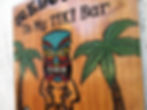 Tiki bar sign side view