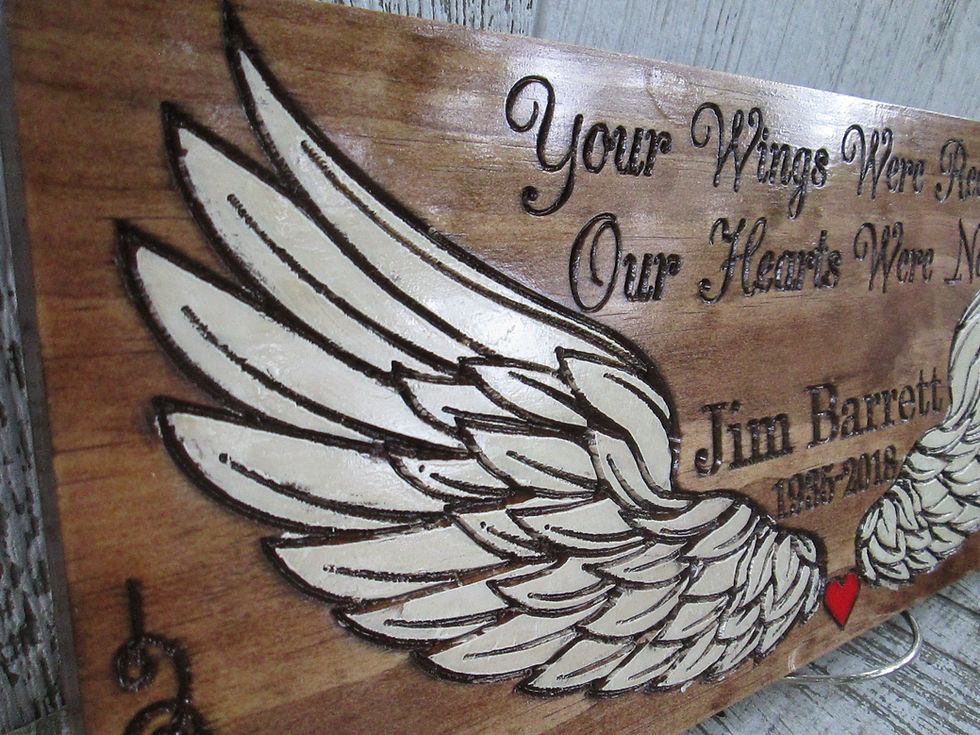 Thumbnail: Your Wings were Ready Memorial Sign, Custom Remembrance Sign, MER100