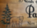 custom bear sign close up