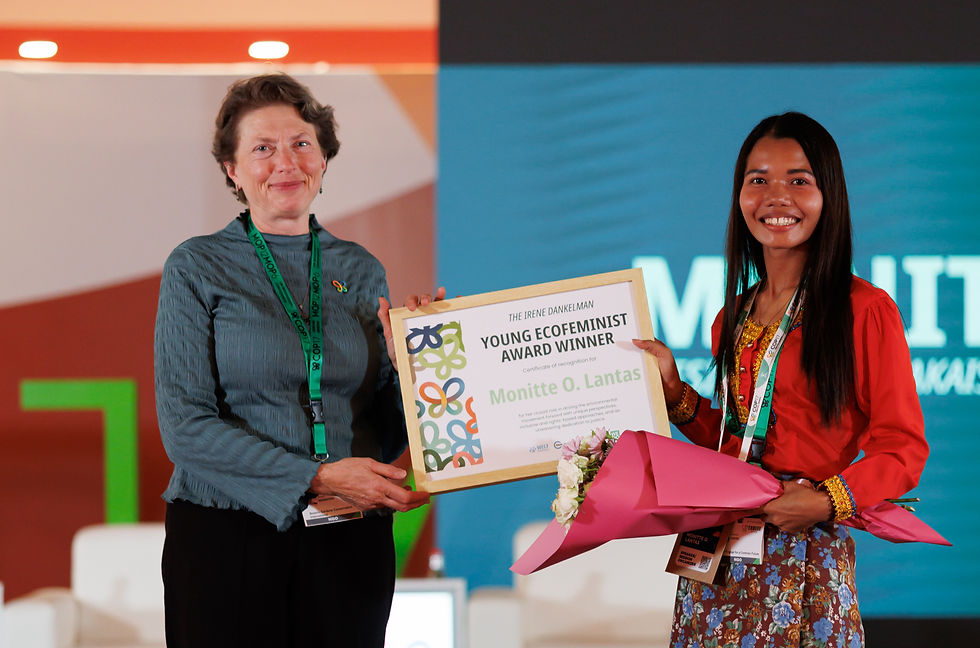 Palawan Indigenous youth leader Monitte Lantas receives international ecofeminist award at CBD COP17