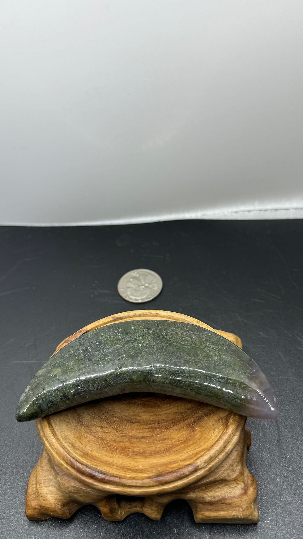 Miniature : Moss Agate Crescent Moon