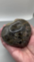 Miniatura: Black Moonstone Heart With Fireworks