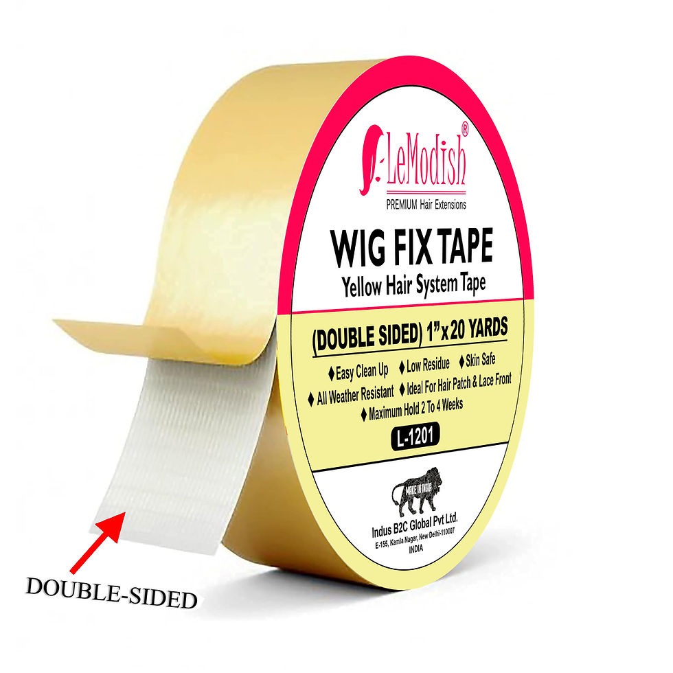 Thumbnail: 20 Yards Yellow Hair Patch Cotton Double Sided tape Hair Accessory Set