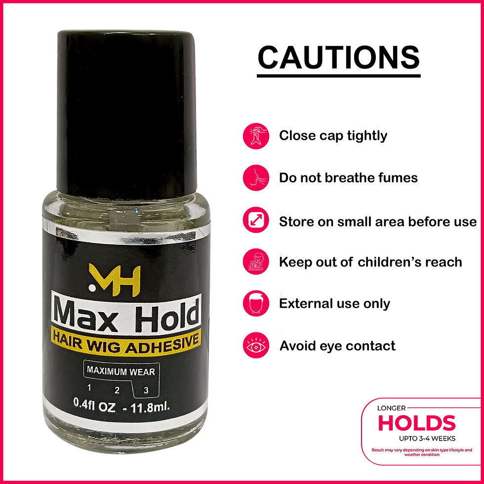 Thumbnail: Max Hold Hair Wig Adhesive Liquid Glue Bottle (11.8 ml) for Hair Patch