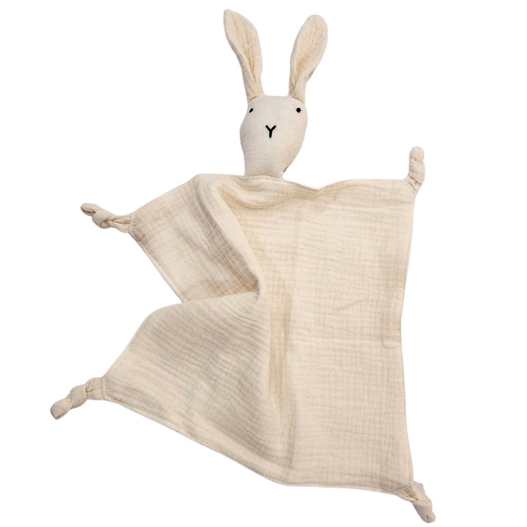 Muslin bunny comforter