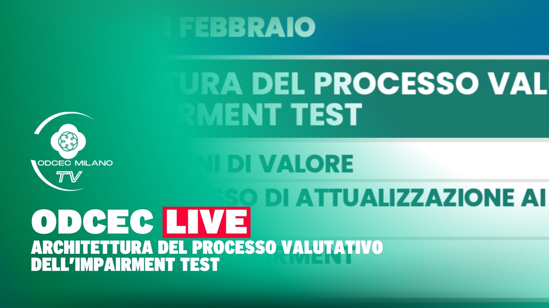 ARCHITETTURA DEL PROCESSO VALUTATIVO DELL’IMPAIRMENT TEST