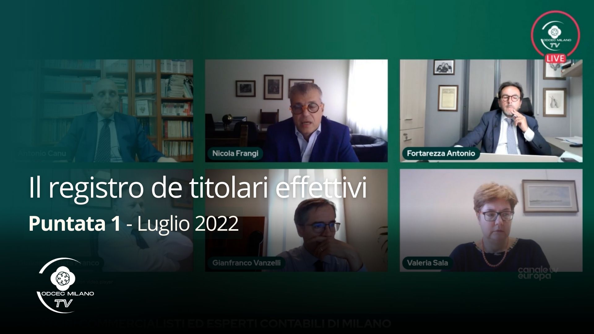Diretta ODCEC Milano - 7  Luglio 2022