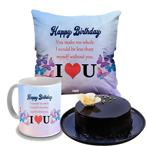 Present For Loving Soul with Yummy Chocolate Truffle Cake