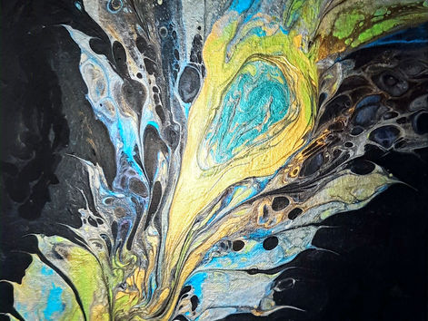 Paint Pouring Feather Blow Out - New Beginnings with Perfect Paints