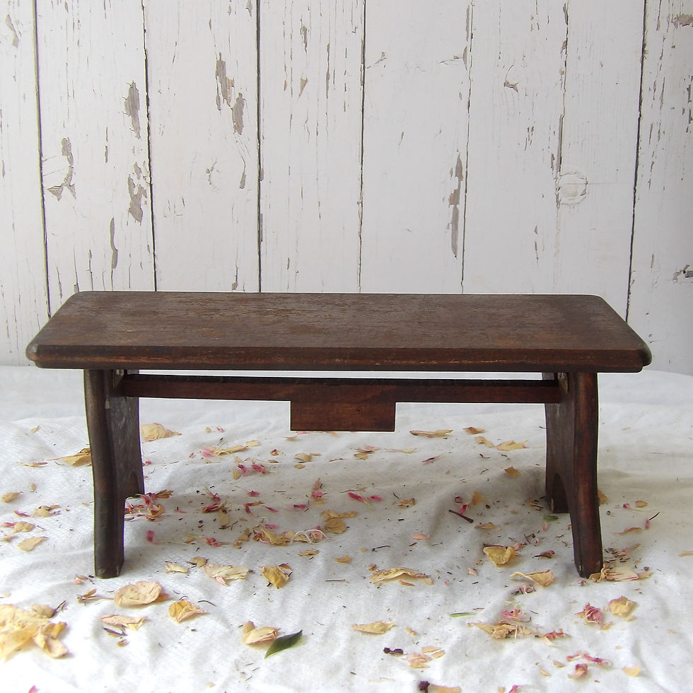 vintage folding wooden shelf