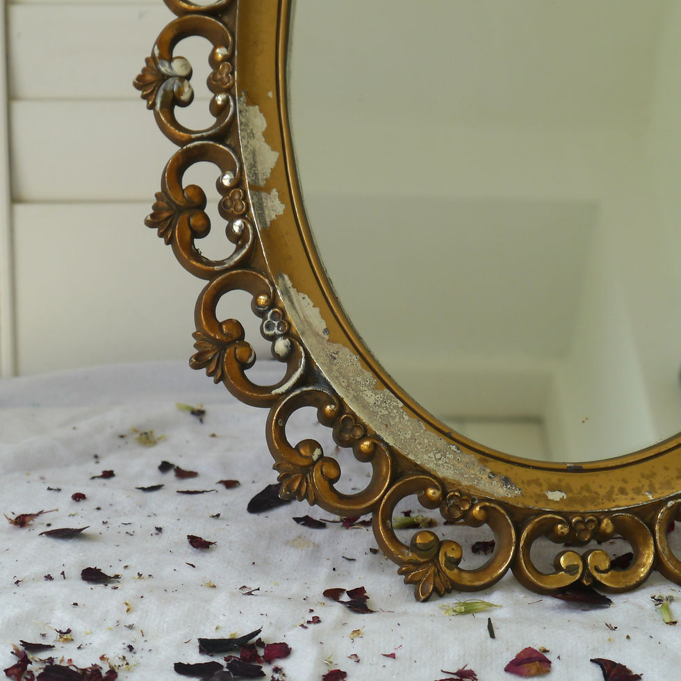 Thumbnail: Mid Century decorative vanity mirror wall and freestanding