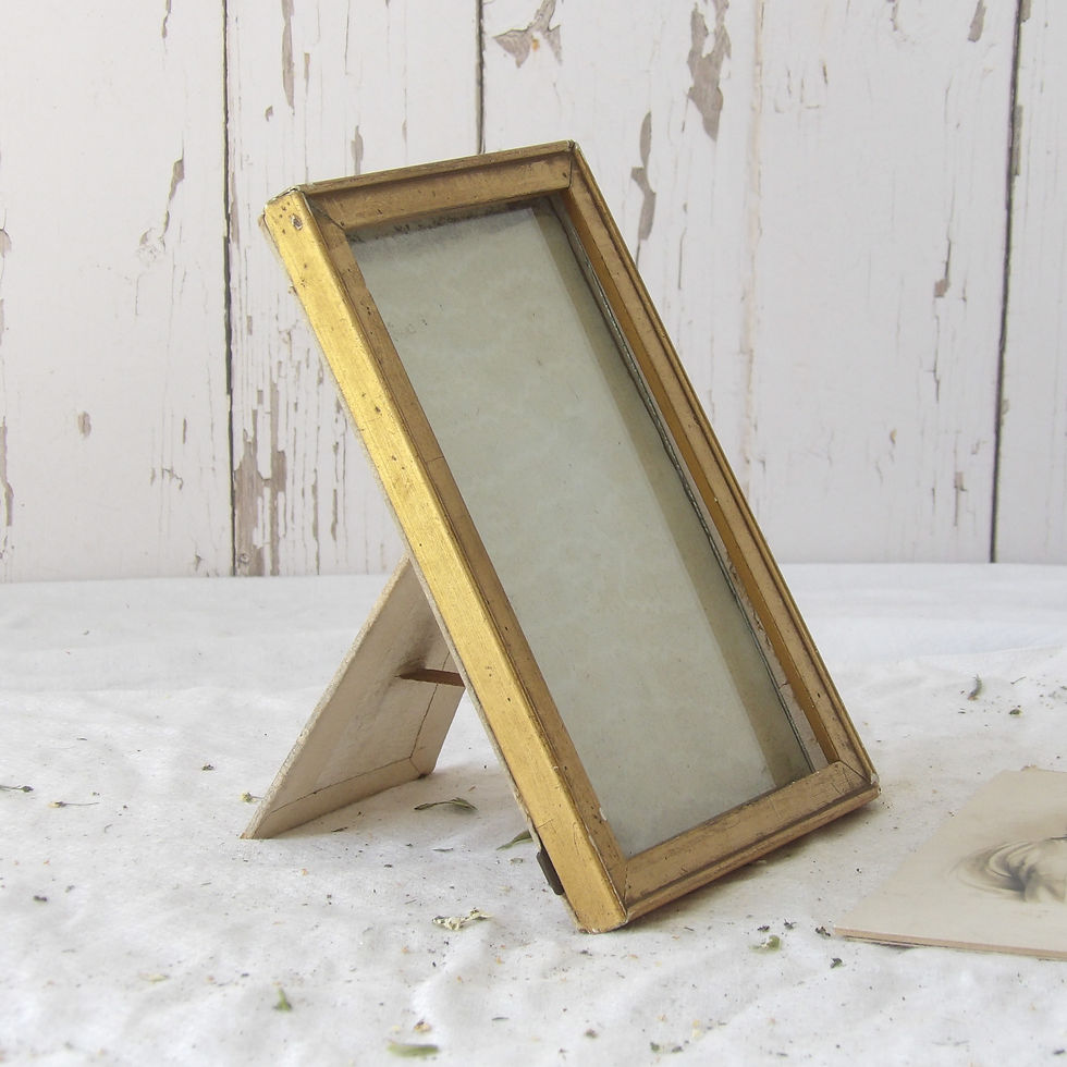Thumbnail: antique gold wood and gesso photo frame