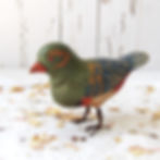vintage painted bird sculpture