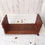 Thumbnail: vintage carved wooden extending bookshelf with flowers