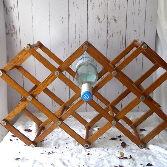 Mid Century Wooden Folding Wine Rack | Milner & Pearce