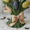 Thumbnail: Vintage cast iron painted Tulip doorstop