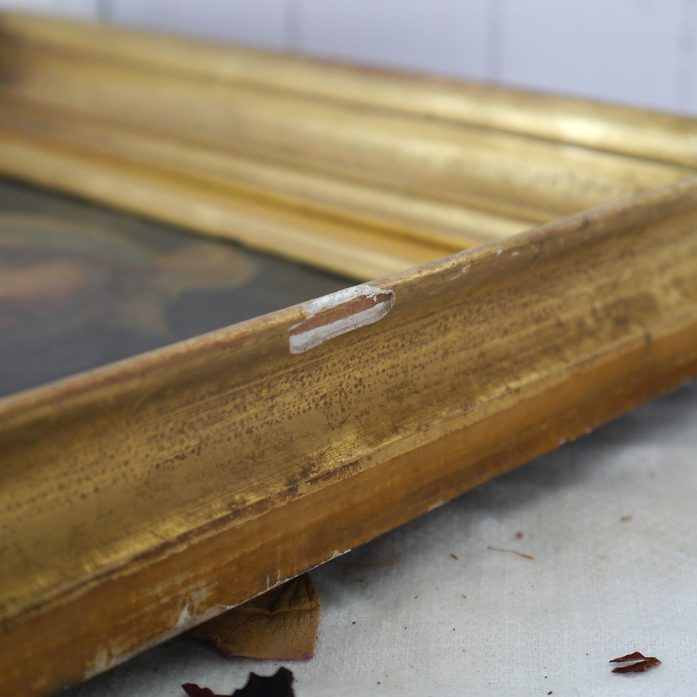Thumbnail: Framed Victorian girl painting on canvas