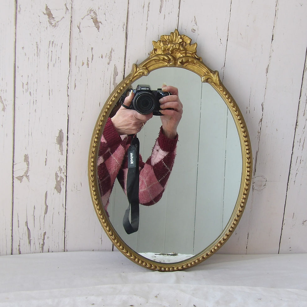 decorative vintage metal wall mirror by PEERART