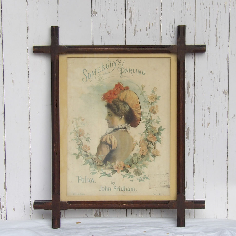 antique framed music cover Somebody's Darling
