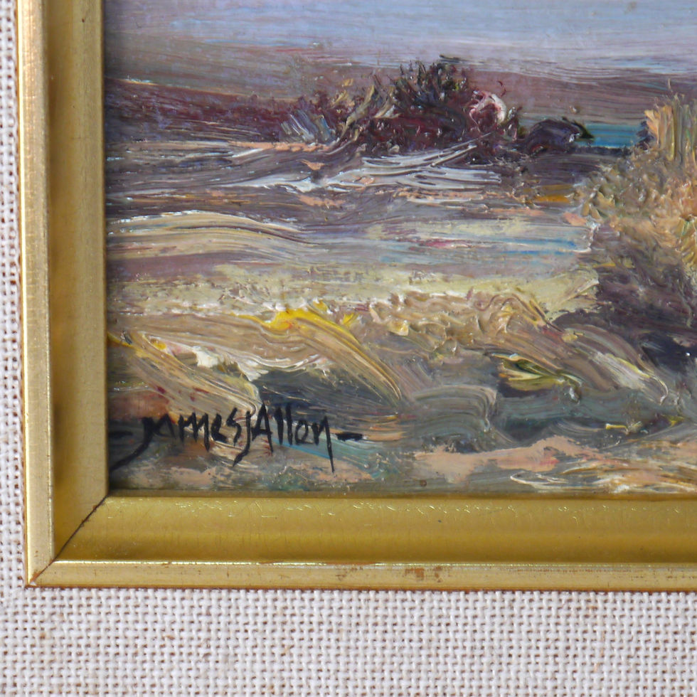 Thumbnail: Vintage framed river Orwell painting signed