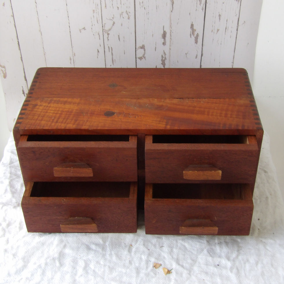 Thumbnail: a set of rustic vintage mahogany drawers