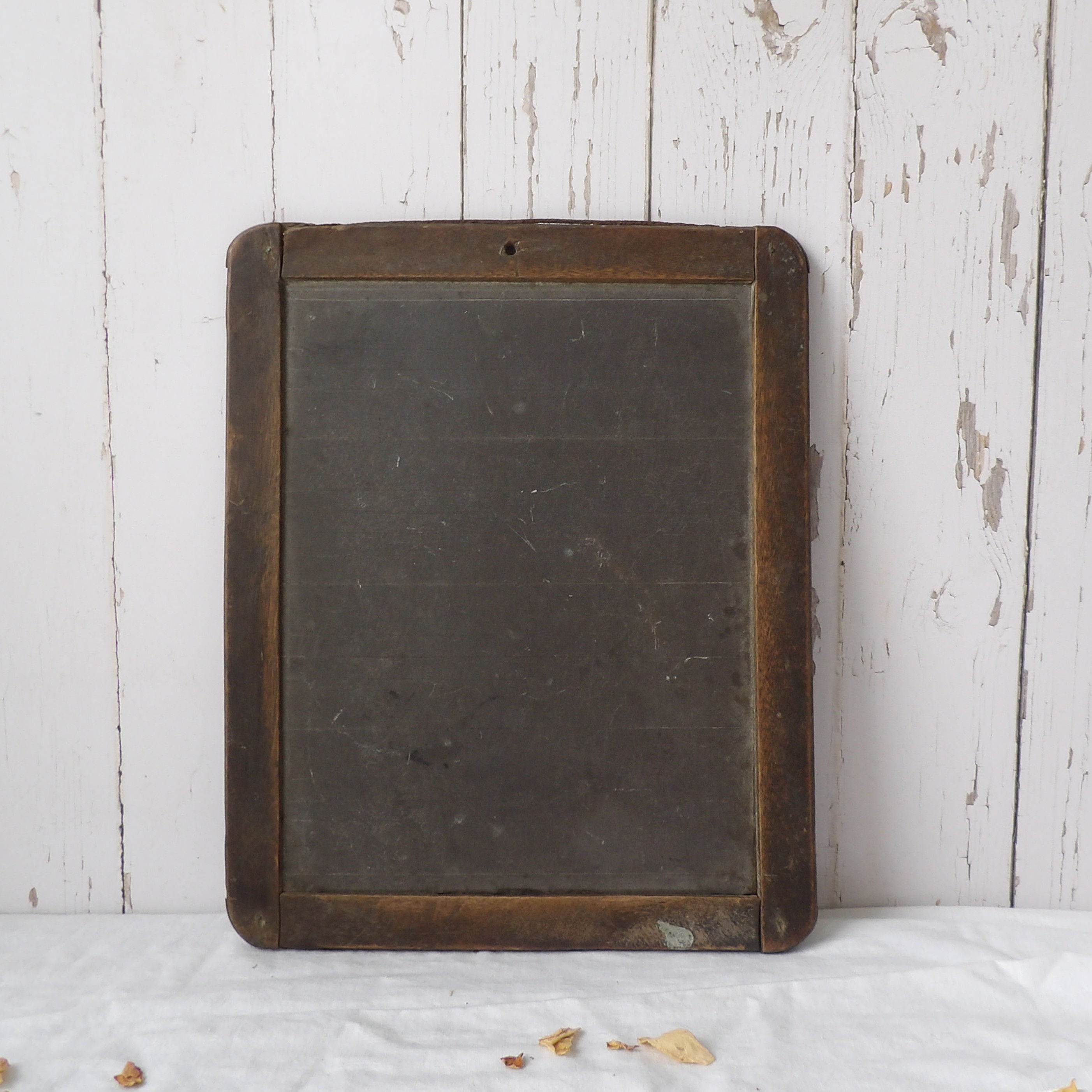 double sided antique slate and wood blackboard