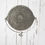 Thumbnail: antique silverplate shaving mirror on stand with etched cup