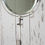 Thumbnail: antique silverplate shaving mirror on stand with etched cup