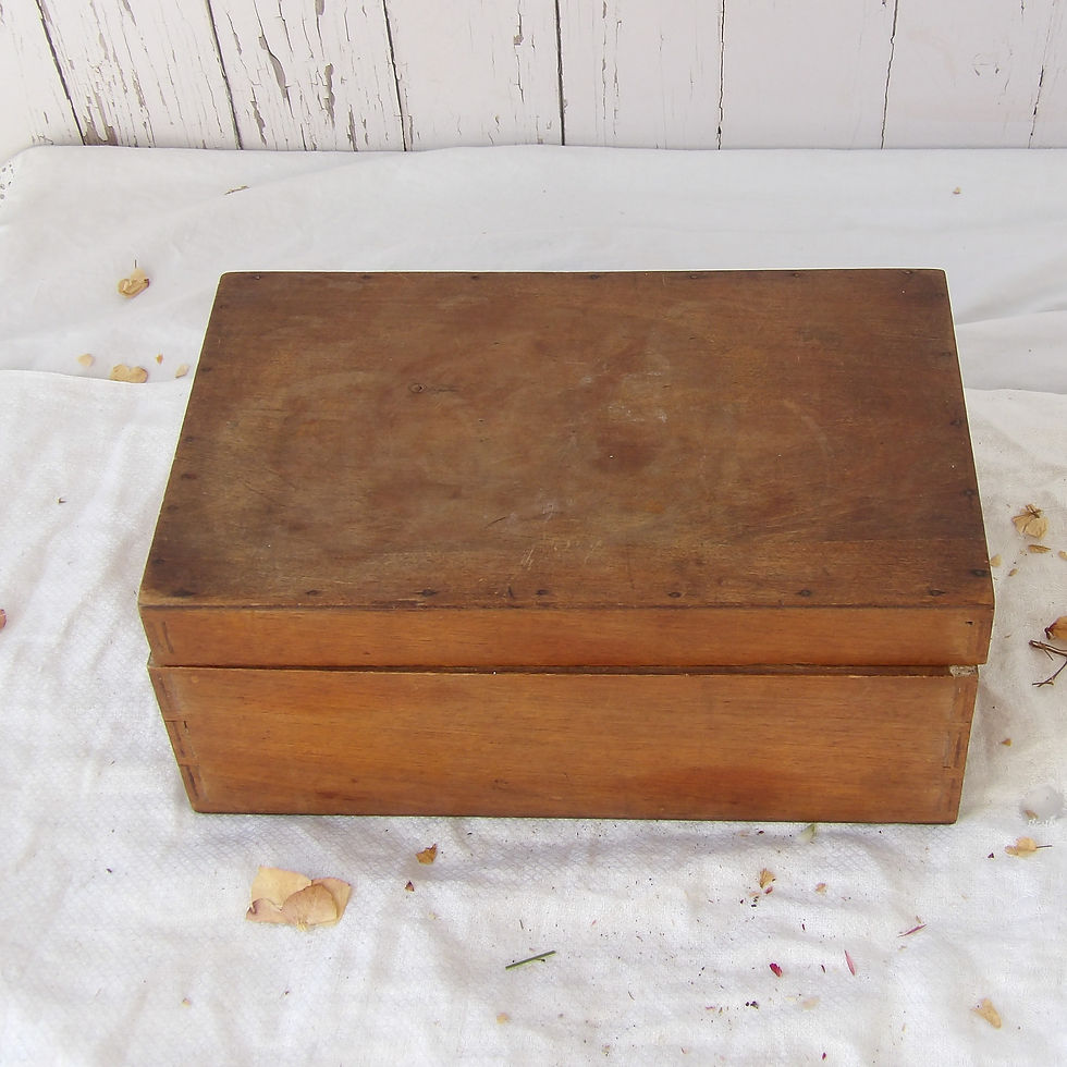 Thumbnail: collection of vintage French chemist bottles in wooden box