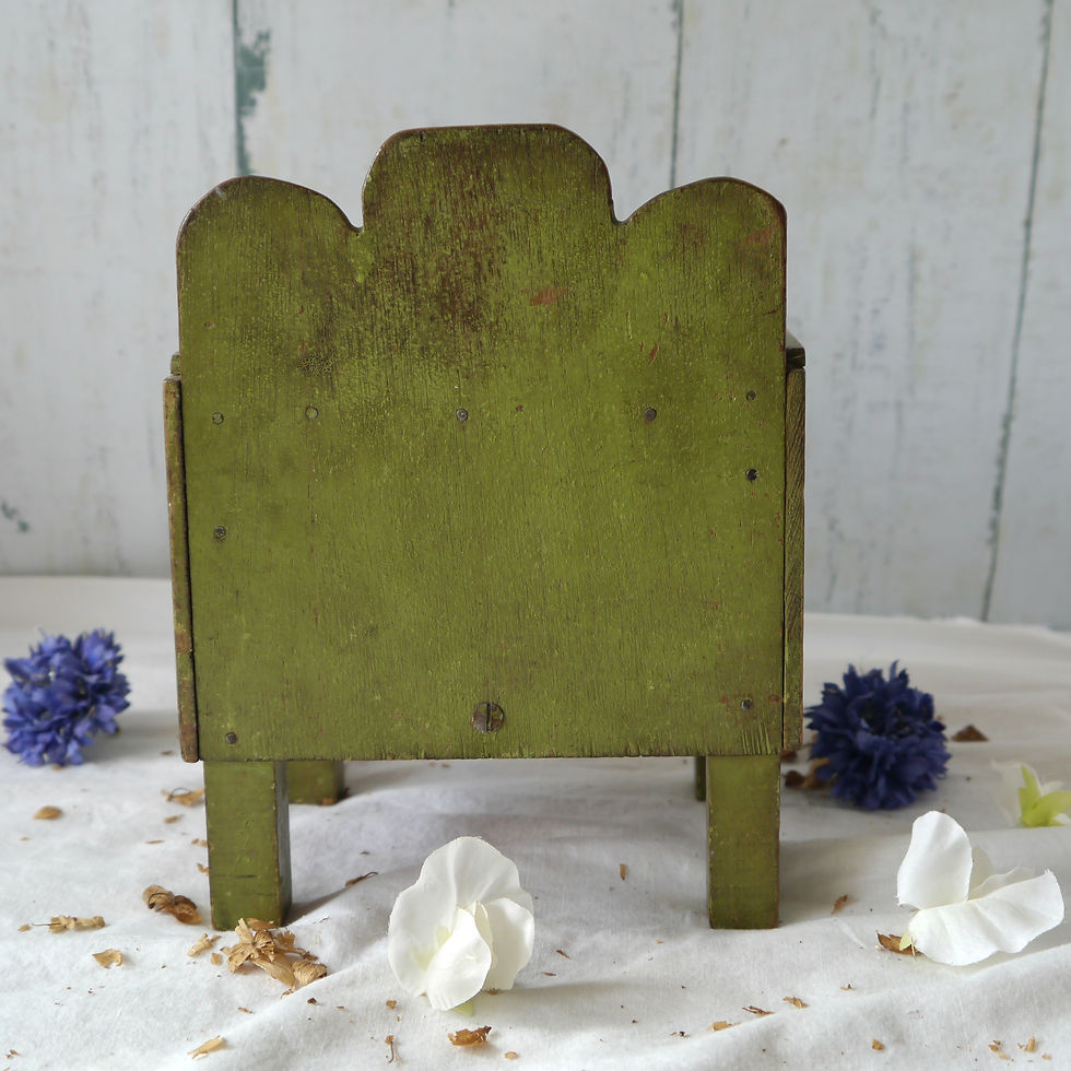 Thumbnail: Back view of Green painted money box