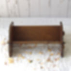 Vintage Oak Book Rack with Peg Ends