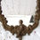 Thumbnail: Vintage brass wall mirror with cherubs and shells art nouveau style