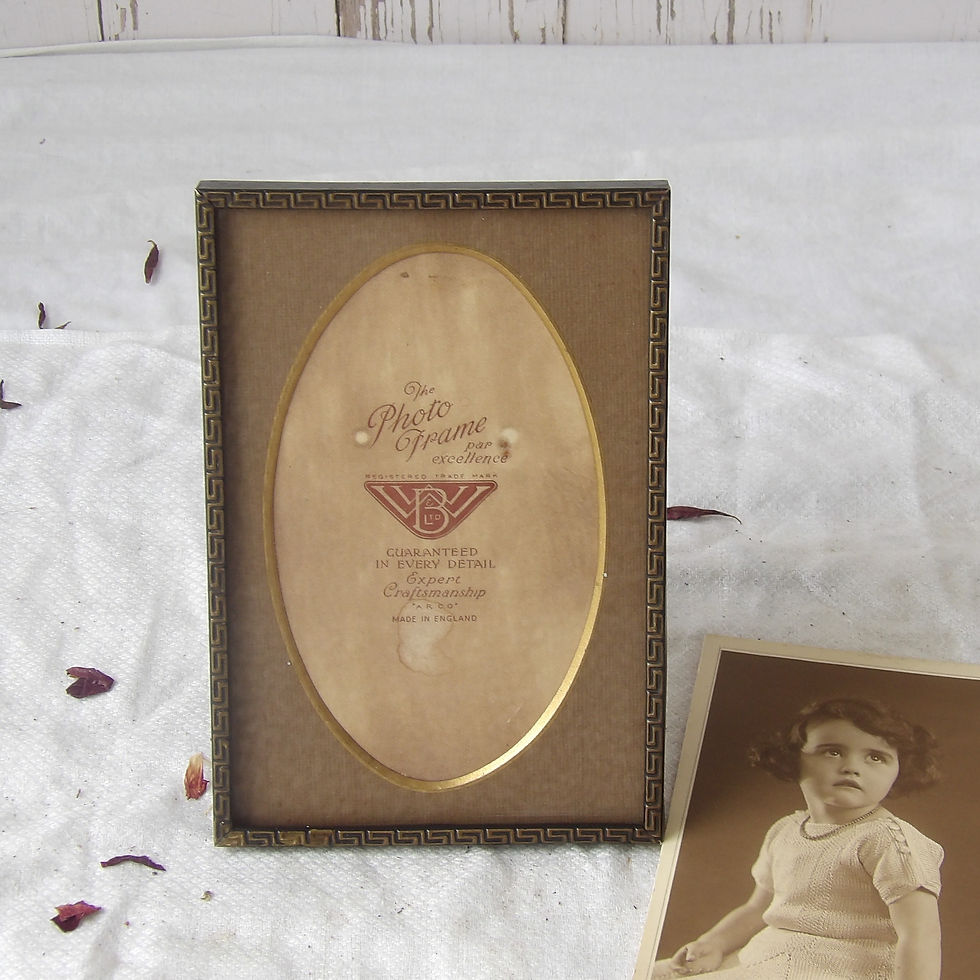 decorative vintage metal photo frame 1930s