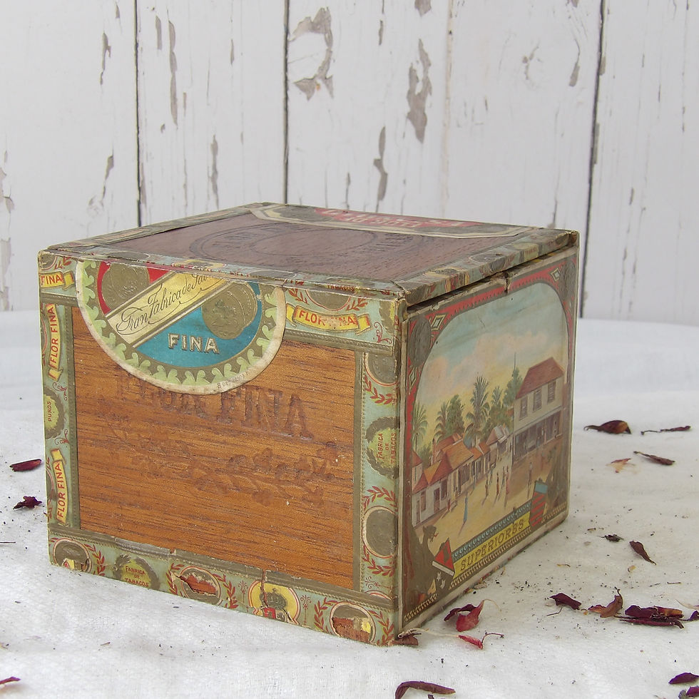 Thumbnail: vintage Flor De Estanillo  cigar box with original labels