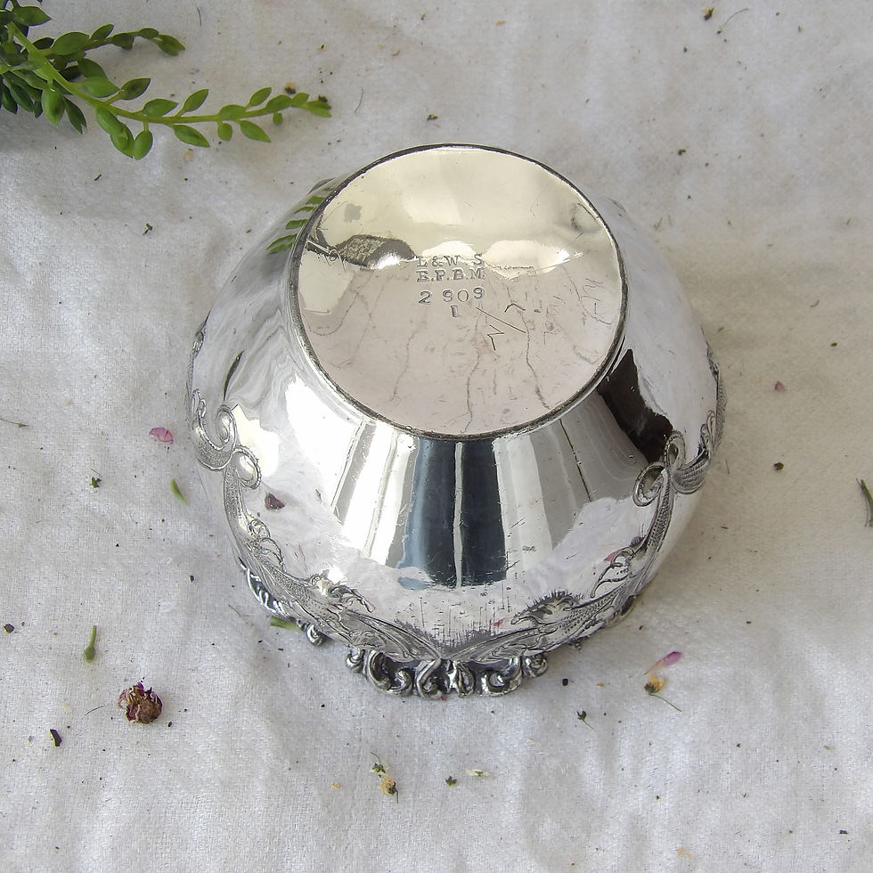 Thumbnail: Victorian Britannia plate planter by Lee & Wigfull