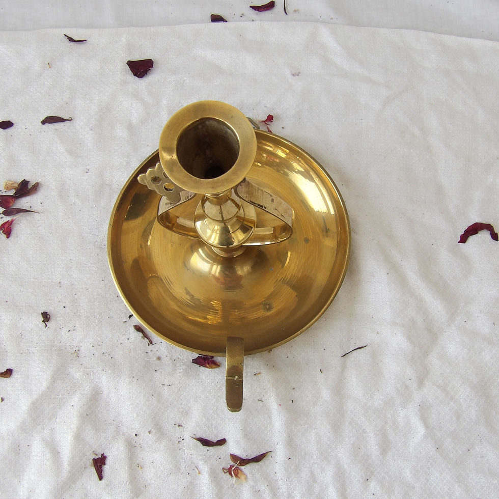 Thumbnail: Vintage Brass Candle Sconces candle holder