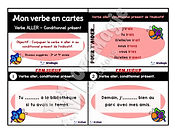 Cartes à tâches - Mon verbe en cartes - Verbe ALLER conditionnel présent de l'indicatif - 3e et 4e année