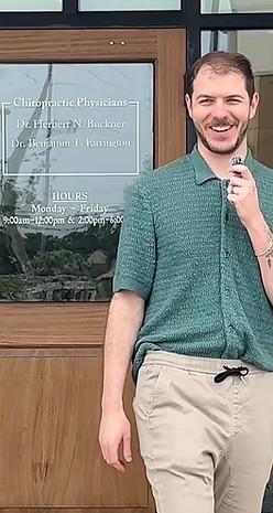 picture of me talking in front of the office